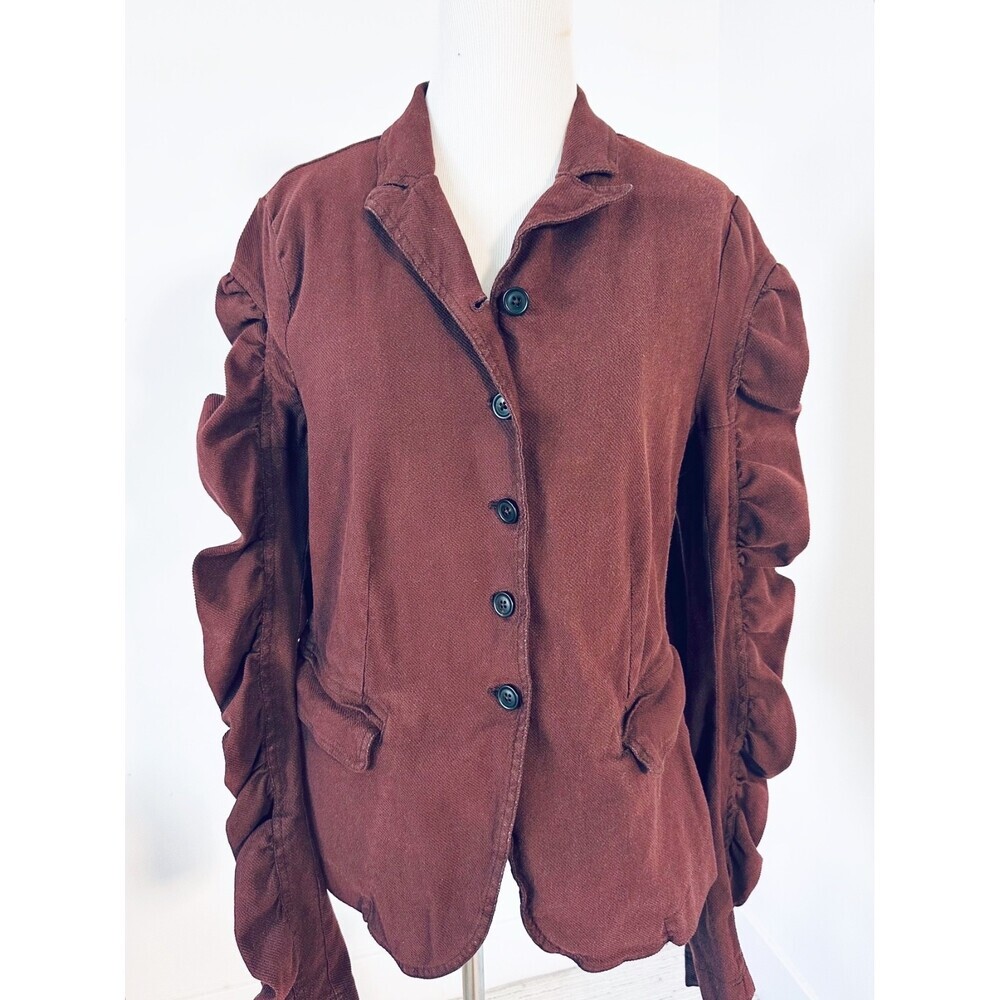 RUNDHOLZ Women’s Blazer Size M Maroon Renfaire Steampunk Victorian Avantgarde